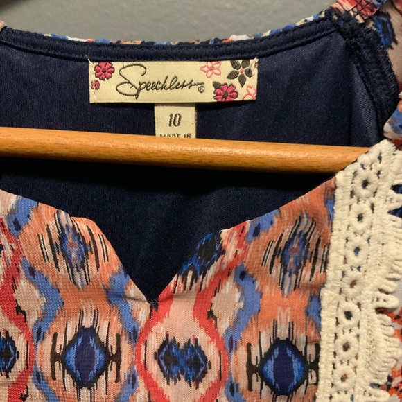 Speechless Youth Multi-Colored Dress Size 10 - Picture 2 of 3